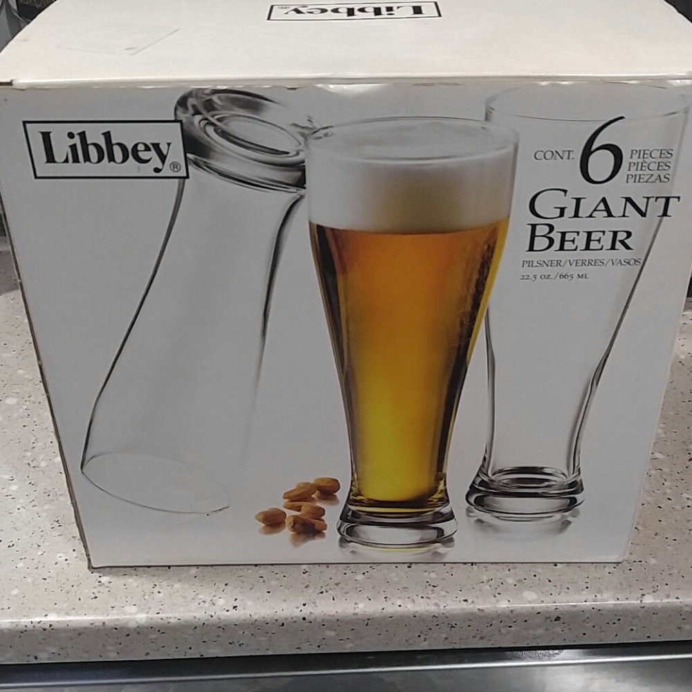Libbey giant beer glasses